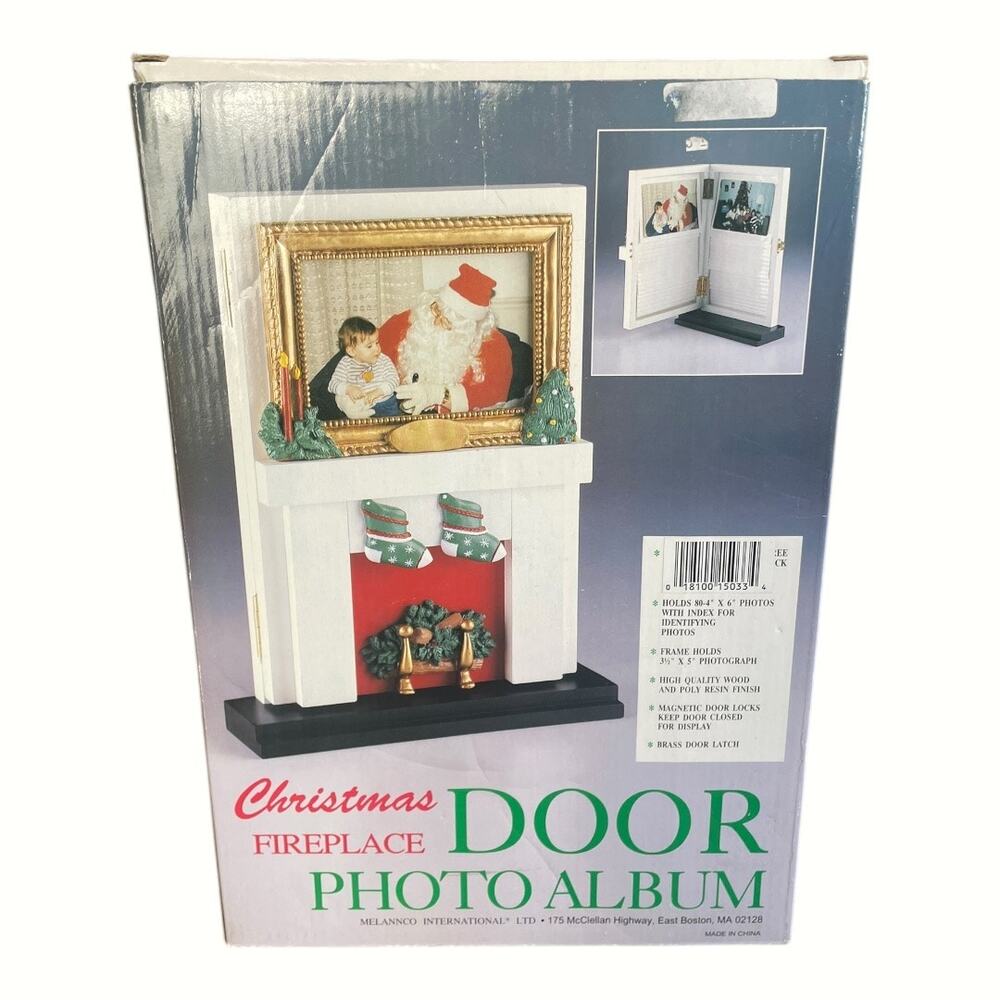 Melannco International LTD Christmas Fireplace Door Photo Album Holds 80 Photos